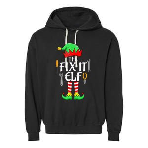 The Fix It Elf Christmas Family Matching Garment-Dyed Fleece Hoodie