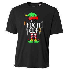 The Fix It Elf Christmas Family Matching Cooling Performance Crew T-Shirt