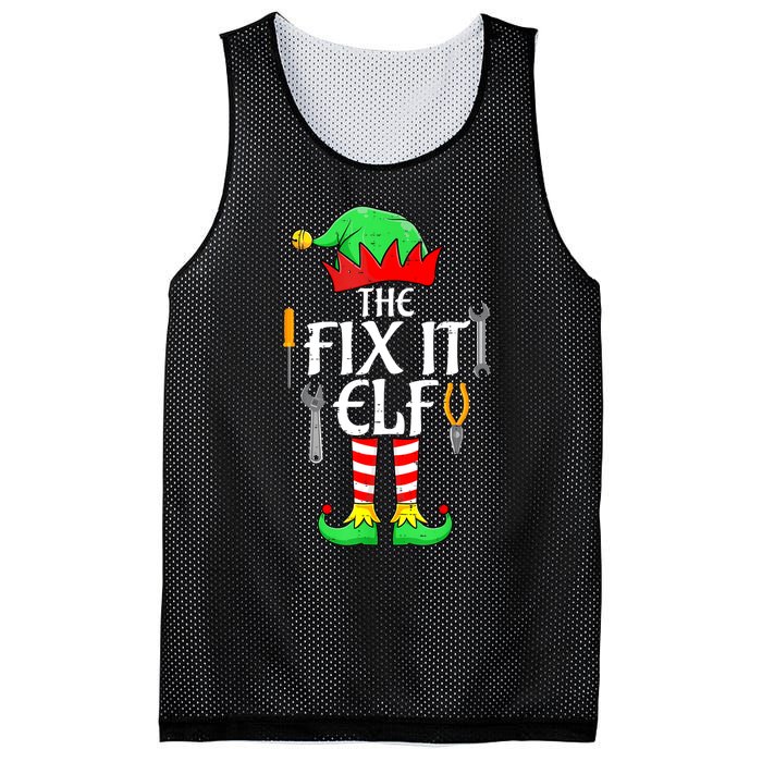 The Fix It Elf Christmas Family Matching Mesh Reversible Basketball Jersey Tank