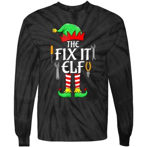 The Fix It Elf Christmas Family Matching Tie-Dye Long Sleeve Shirt