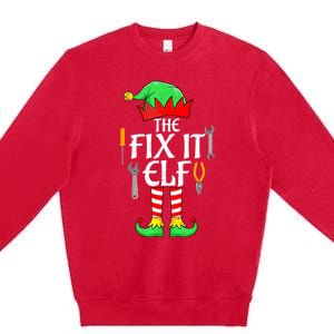 The Fix It Elf Christmas Family Matching Premium Crewneck Sweatshirt