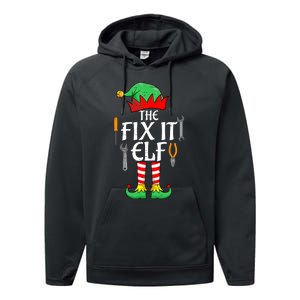 The Fix It Elf Christmas Family Matching Performance Fleece Hoodie