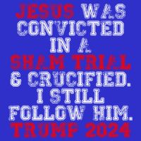 Trump Felon Jesus Convicted Follow Him Christian Trump 2024 Gift Womens T-Shirt