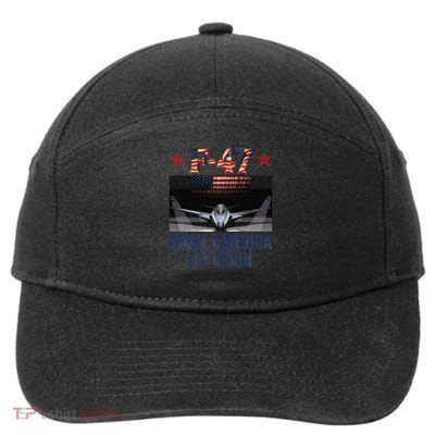 Trump F-47 Jet Fighter Aircraft Make America Fly Again 7-Panel Snapback Hat