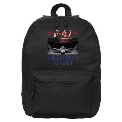 Trump F-47 Jet Fighter Aircraft Make America Fly Again 16 in Basic Backpack