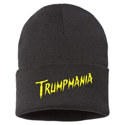 Trumpmania Funny Joke Humour Design Sustainable Knit Beanie