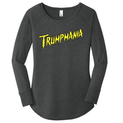 Trumpmania Funny Joke Humour Design Women's Perfect Tri Tunic Long Sleeve Shirt