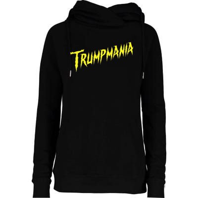 Trumpmania Funny Joke Humour Design Womens Funnel Neck Pullover Hood