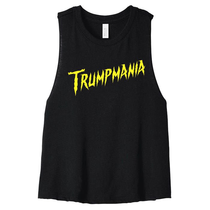 Trumpmania Funny Joke Humour Design Women's Racerback Cropped Tank