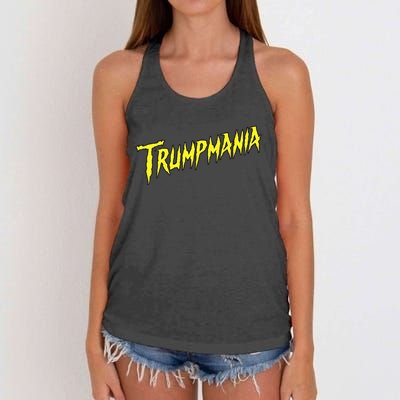 Trumpmania Funny Joke Humour Design Women's Knotted Racerback Tank