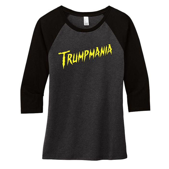 Trumpmania Funny Joke Humour Design Women's Tri-Blend 3/4-Sleeve Raglan Shirt