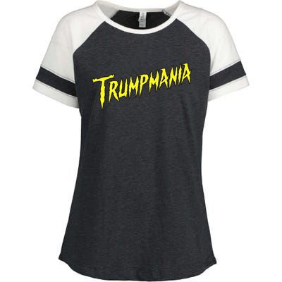 Trumpmania Funny Joke Humour Design Enza Ladies Jersey Colorblock Tee