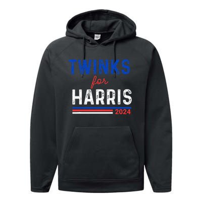 Twinks For Kamala Harris Performance Fleece Hoodie