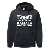 Twinks For Kamala Harris Performance Fleece Hoodie