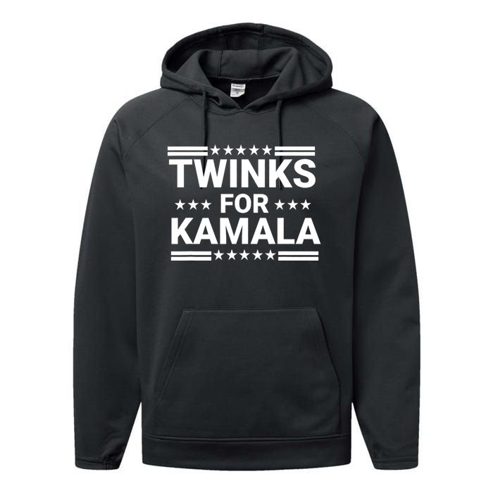 Twinks For Kamala Harris Performance Fleece Hoodie