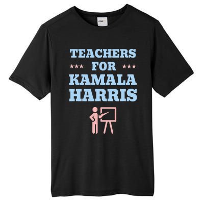 Teachers For Kamala Harris 2024 Change Breaking Barriers Tall Fusion ChromaSoft Performance T-Shirt