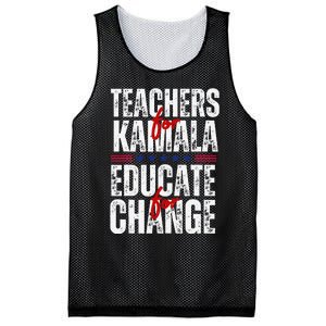 Teachers For Kamala Design Educate For Change Harris 47 Mesh Reversible Basketball Jersey Tank