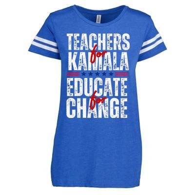 Teachers For Kamala Design Educate For Change Harris 47 Enza Ladies Jersey Football T-Shirt