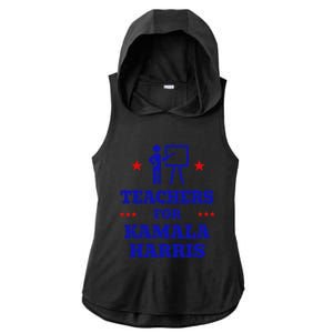 Teachers For Kamala Harris 2024 Election Breaking Barriers Ladies PosiCharge Tri-Blend Wicking Draft Hoodie Tank