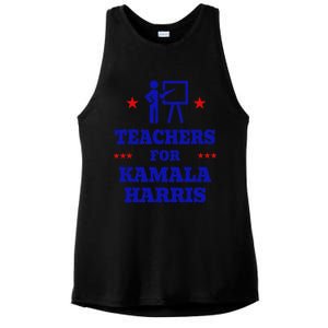 Teachers For Kamala Harris 2024 Election Breaking Barriers Ladies PosiCharge Tri-Blend Wicking Tank