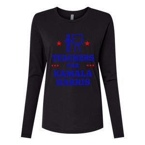 Teachers For Kamala Harris 2024 Election Breaking Barriers Womens Cotton Relaxed Long Sleeve T-Shirt