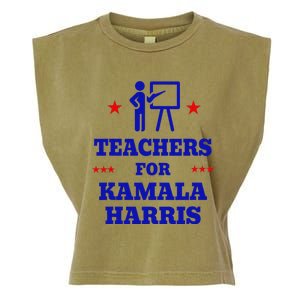 Teachers For Kamala Harris 2024 Election Breaking Barriers Garment-Dyed Women's Muscle Tee