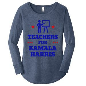 Teachers For Kamala Harris 2024 Election Breaking Barriers Women's Perfect Tri Tunic Long Sleeve Shirt