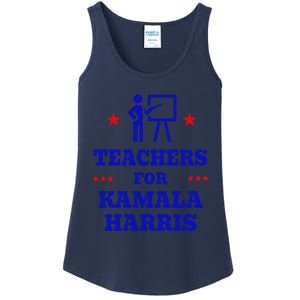 Teachers For Kamala Harris 2024 Election Breaking Barriers Ladies Essential Tank