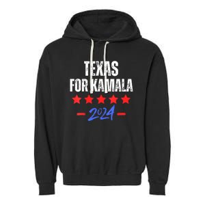 Texas For Kamala 2024 Dnc Kamala Harris Supporter Garment-Dyed Fleece Hoodie