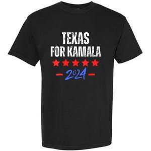 Texas For Kamala 2024 Dnc Kamala Harris Supporter Garment-Dyed Heavyweight T-Shirt