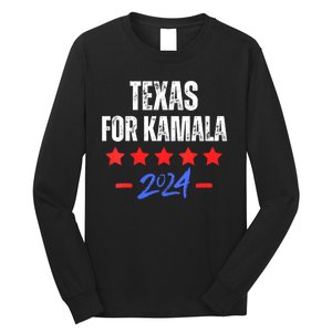 Texas For Kamala 2024 Dnc Kamala Harris Supporter Long Sleeve Shirt