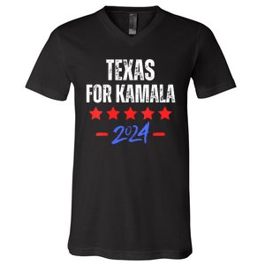 Texas For Kamala 2024 Dnc Kamala Harris Supporter V-Neck T-Shirt