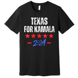 Texas For Kamala 2024 Dnc Kamala Harris Supporter Premium T-Shirt