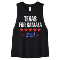 Texas For Kamala 2024 Dnc Kamala Harris Supporter Women's Racerback Cropped Tank