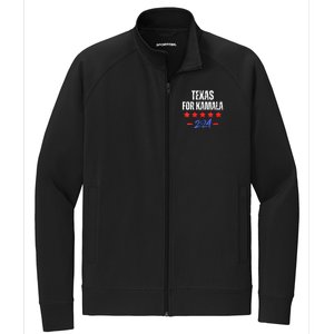 Texas For Kamala 2024 Dnc Kamala Harris Supporter Stretch Full-Zip Cadet Jacket