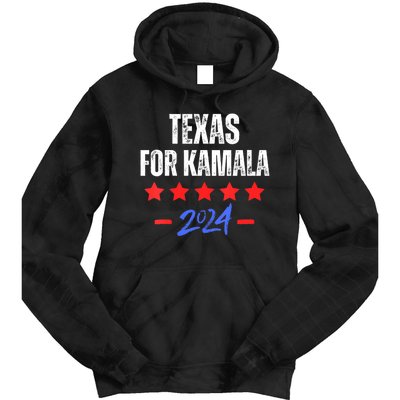 Texas For Kamala 2024 Dnc Kamala Harris Supporter Tie Dye Hoodie