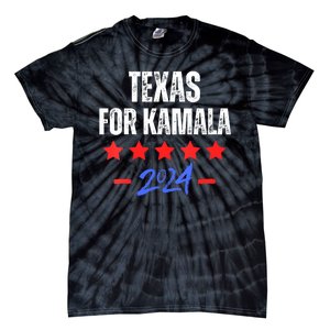 Texas For Kamala 2024 Dnc Kamala Harris Supporter Tie-Dye T-Shirt