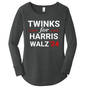 Twinks For Kamala Harris Tim Waltz 2024 Women's Perfect Tri Tunic Long Sleeve Shirt