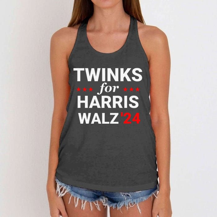 Twinks For Kamala Harris Tim Waltz 2024 Women's Knotted Racerback Tank