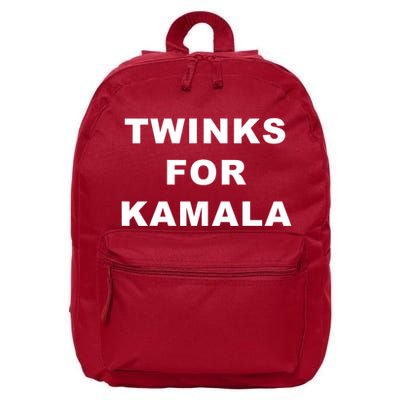 Twinks For Kamala 2024 Lgbtq+ Pride Support Kamala Harris 16 in Basic Backpack