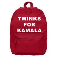 Twinks For Kamala 2024 Lgbtq+ Pride Support Kamala Harris 16 in Basic Backpack