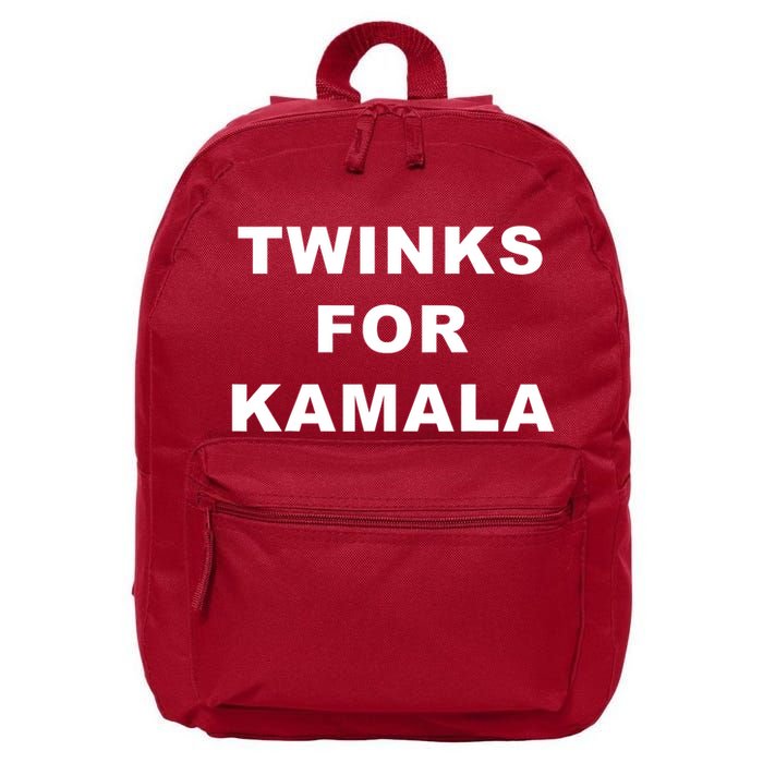 Twinks For Kamala 2024 Lgbtq+ Pride Support Kamala Harris 16 in Basic Backpack