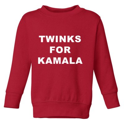 Twinks For Kamala 2024 Lgbtq+ Pride Support Kamala Harris Toddler Sweatshirt