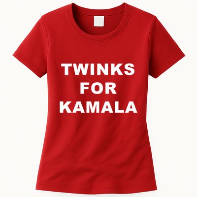 Twinks For Kamala 2024 Lgbtq+ Pride Support Kamala Harris Womens T-Shirt