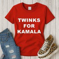 Twinks For Kamala 2024 Lgbtq+ Pride Support Kamala Harris Womens T-Shirt