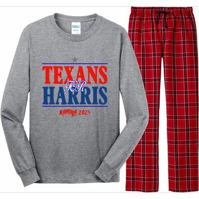 Texans For Kamala Harris 2024 Texans For Harris Kamala 2024 Long Sleeve Pajama Set