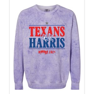 Texans For Kamala Harris 2024 Texans For Harris Kamala 2024 Colorblast Crewneck Sweatshirt