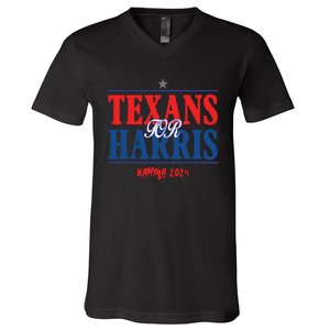 Texans For Kamala Harris 2024 Texans For Harris Kamala 2024 V-Neck T-Shirt