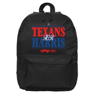 Texans For Kamala Harris 2024 Texans For Harris Kamala 2024 16 in Basic Backpack