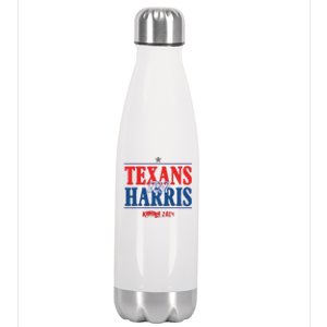 Texans For Kamala Harris 2024 Texans For Harris Kamala 2024 Stainless Steel Insulated Water Bottle